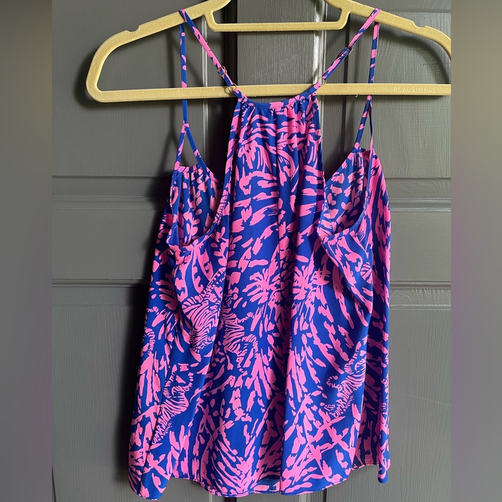 Lilly Pulitzer Rory Racerback‎ Rollin’ In The Grass Tank - Picture 2 of 3